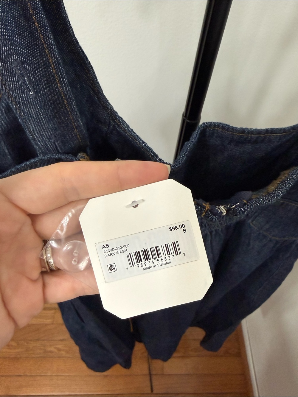 Altar'd State Dark Blue Denim Midi Dress - Picture 4 of 5